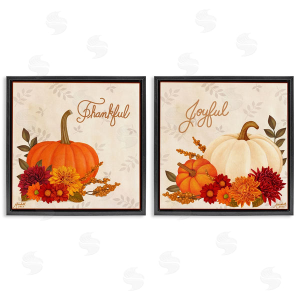 Stupell Industries Mardell Schuster | Joyful Thankful Sentiment Pumpkin