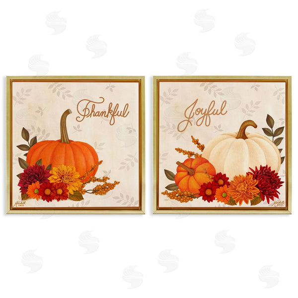 Stupell Industries Mardell Schuster | Joyful Thankful Sentiment Pumpkin