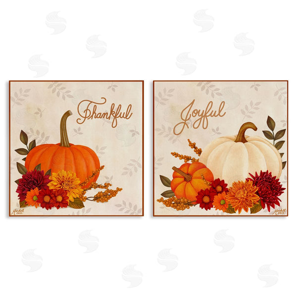 stupell industries Mardell Schuster | Joyful Thankful Sentiment Pumpkin