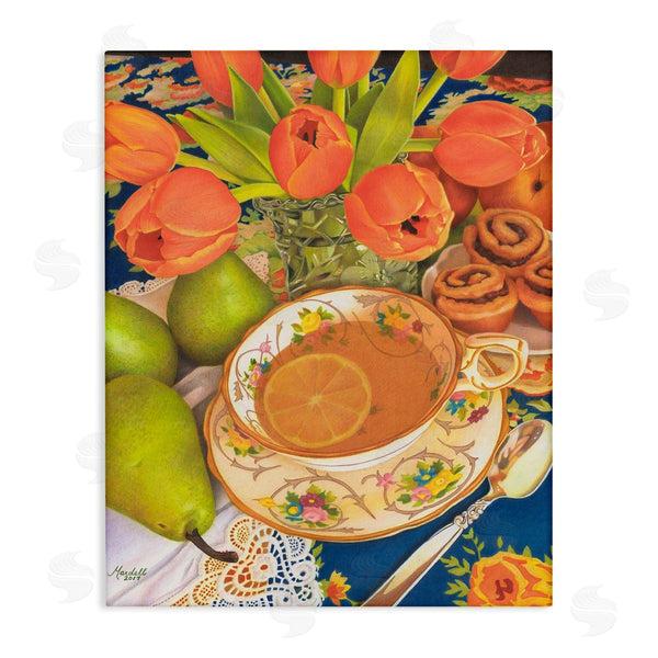 stupell industries Mardell Schuster | Tea with Orange Tulips