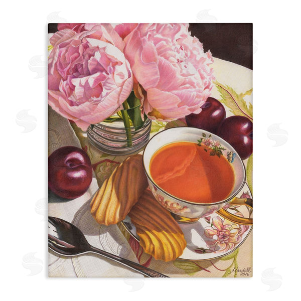 stupell industries Mardell Schuster | Tea with Peonies and Plums
