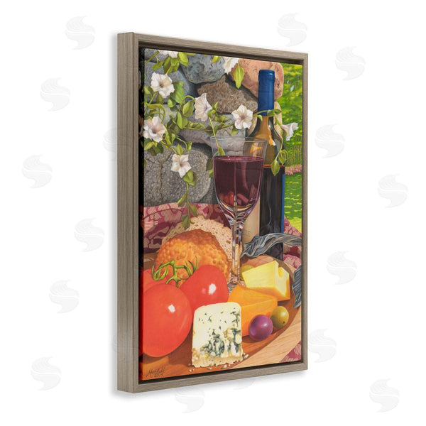 Stupell Industries Mardell Schuster | Wine And Cheese Plate Wall Art