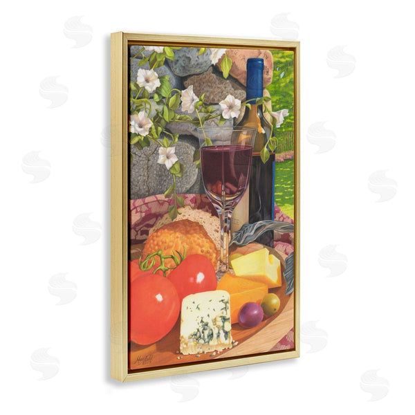 Stupell Industries Mardell Schuster | Wine And Cheese Plate Wall Art