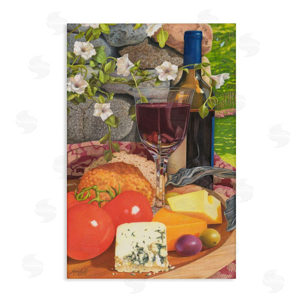 stupell industries Mardell Schuster | Wine and Cheese Plate Wall Art