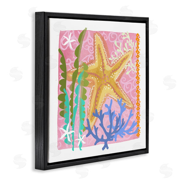 Stupell Industries Maret Hensick | Bold Sea Life Starfish Botanical Pattern Design Wall Art