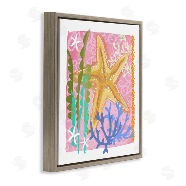Stupell Industries Maret Hensick | Bold Sea Life Starfish Botanical Pattern Design Wall Art