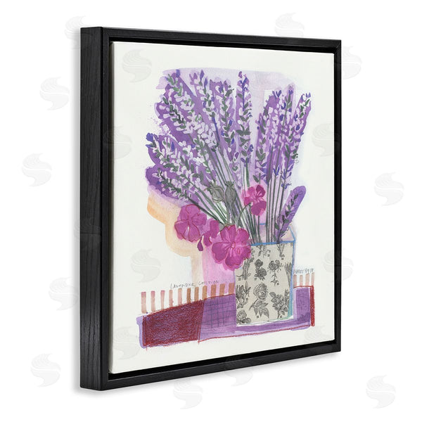 Stupell Industries Maret Hensick | Collaged Lavender Sprigs Bold Mixed Flower Blossoms Wall Art