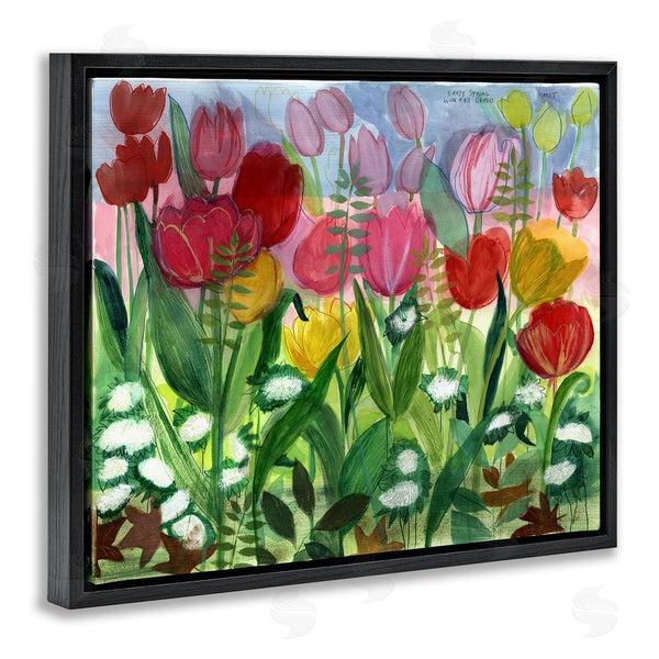 Stupell Industries Maret Hensick | Lush Varied Spring Tulips Blooming Flower Meadow Wall Art
