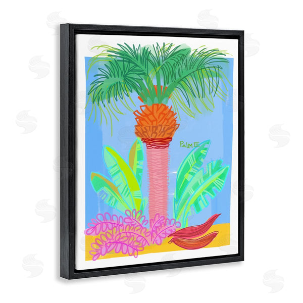 Stupell Industries Maret Hensick | Tropical Palm Tree Botanicals Summer Beach Day Wall Art
