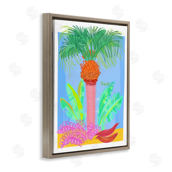 Stupell Industries Maret Hensick | Tropical Palm Tree Botanicals Summer Beach Day Wall Art