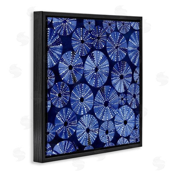 Stupell Industries Maria Over | Abstract Blue Sea Urchin Pattern Wall Art