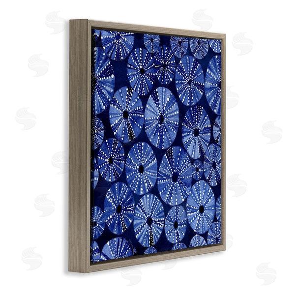 Stupell Industries Maria Over | Abstract Blue Sea Urchin Pattern Wall Art