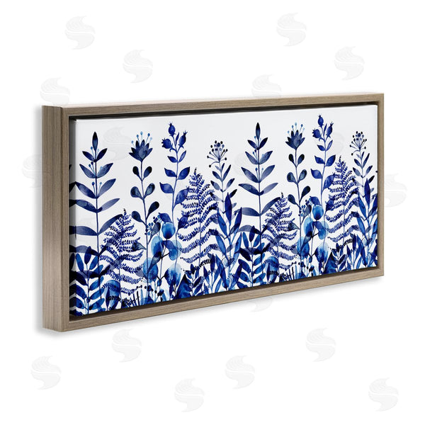 Stupell Industries Maria Over | Blue Sprouting Botanical Herbs Wall Art