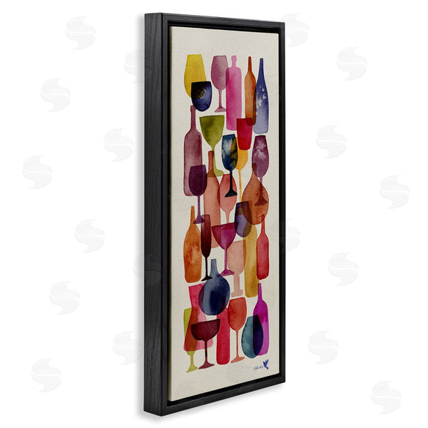 Stupell Industries Maria Over | Layered Wine Glasses Painting Wall Art