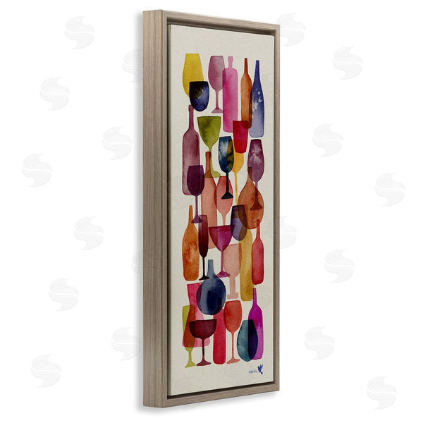 Stupell Industries Maria Over | Layered Wine Glasses Painting Wall Art