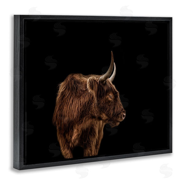 Stupell Industries Marika Moffit | Cattle Side Portrait Minimal Modern Farm Photography Wall Art