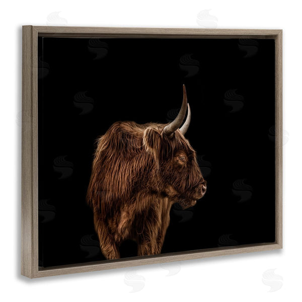 Stupell Industries Marika Moffit | Cattle Side Portrait Minimal Modern Farm Photography Wall Art