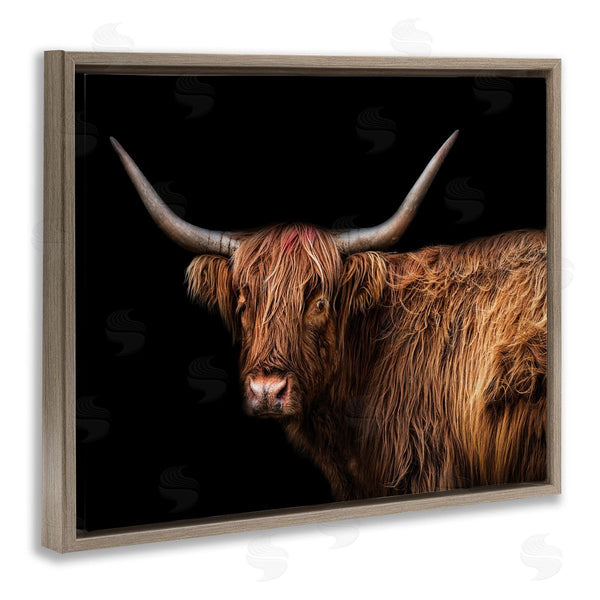 Stupell Industries Marika Moffit | Shaggy Farm Cattle Brown Country Animal