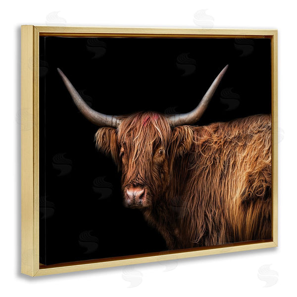 Stupell Industries Marika Moffit | Shaggy Farm Cattle Brown Country Animal