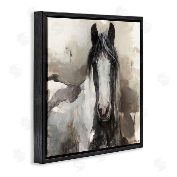 Stupell Industries Marilyn Borglum | Grey And Beige Horse Abstract