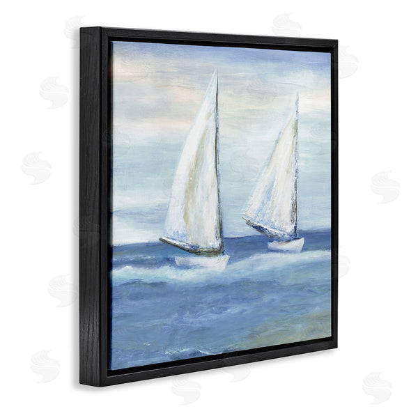 Stupell Industries Marilyn Dunlap | Blue Sailboats Ocean Splash Wall Art