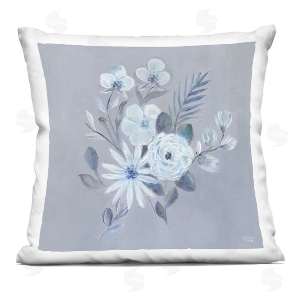 stupell industries Marilyn Dunlap | Blue Toned Floral Bunch Printed Throw Pillow
