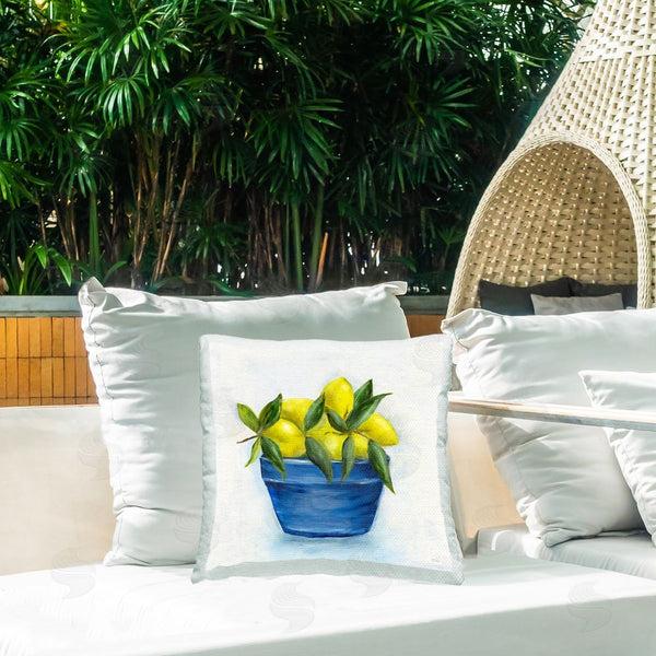 Stupell Industries Marilyn Dunlap | Bowl Of Lemons Printed Throw Pillow