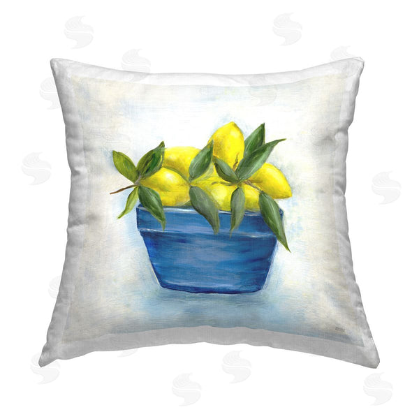 stupell industries Marilyn Dunlap | Bowl of Lemons Printed Throw Pillow