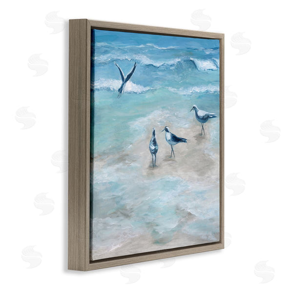 Stupell Industries Marilyn Dunlap | Coastal Seagulls On Beach