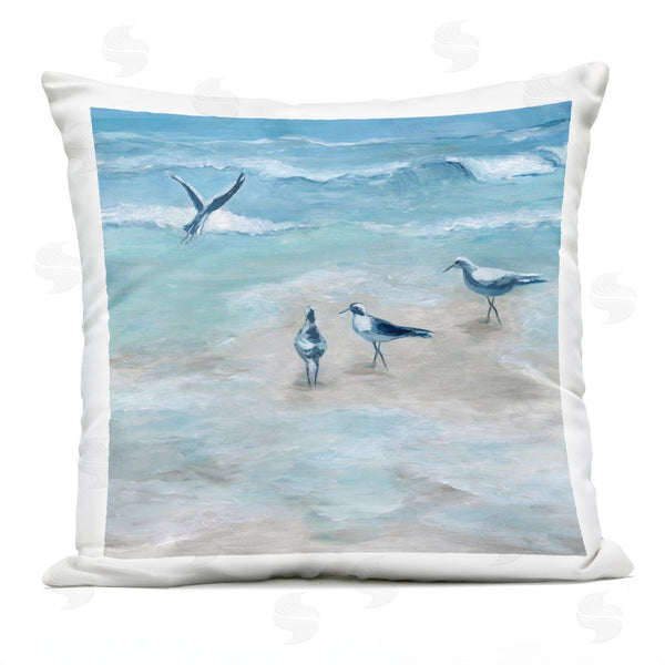Stupell Industries Marilyn Dunlap | Coastal Seagulls On Beach Printed Throw Pillow