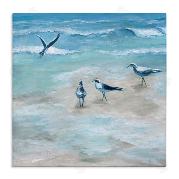 stupell industries Marilyn Dunlap | Coastal Seagulls on Beach