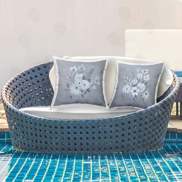 Stupell Industries Marilyn Dunlap | Delicate Flower Bunches Printed Throw Pillow Set
