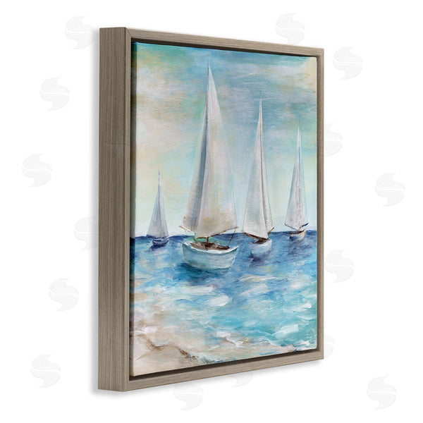 Stupell Industries Marilyn Dunlap | Sailboats Floating Peacefully
