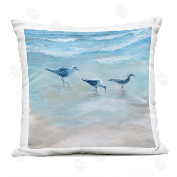 Stupell Industries Marilyn Dunlap | Seagull Trio On Shore Printed Throw Pillow