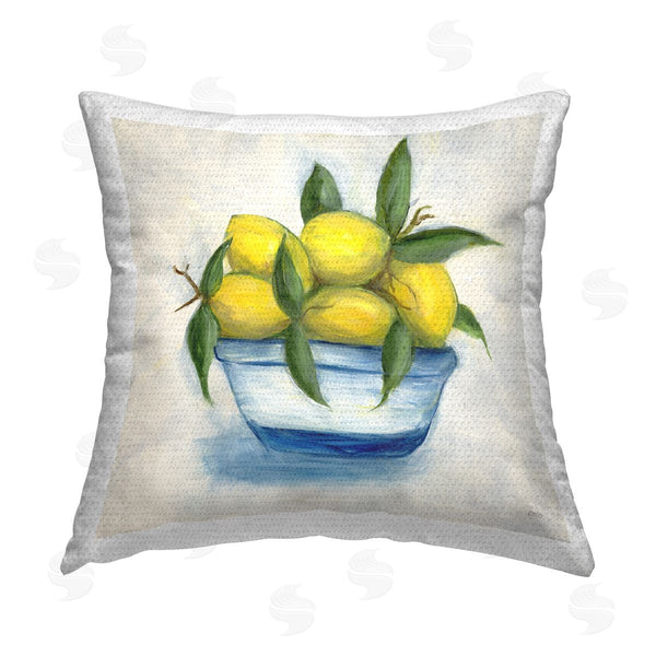Stupell Industries Marilyn Dunlap | Traditional Lemon Bowl Printed Throw Pillow
