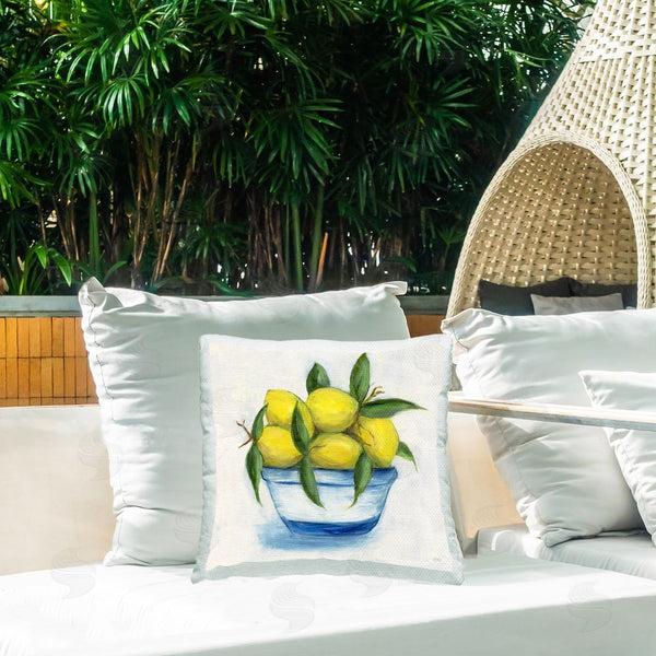 Stupell Industries Marilyn Dunlap | Traditional Lemon Bowl Printed Throw Pillow