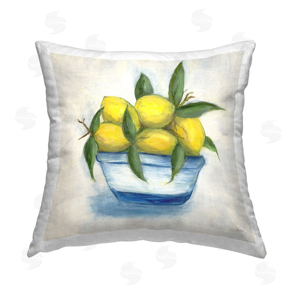 stupell industries Marilyn Dunlap | Traditional Lemon Bowl Printed Throw Pillow