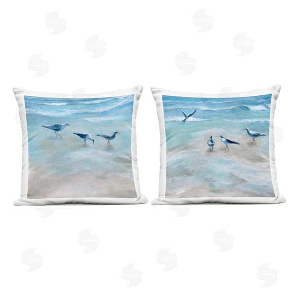 Stupell Industries Marilyn Dunlap | View Of Seagulls On Shore Printed Throw Pillow Set