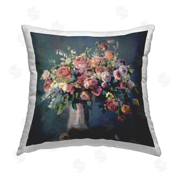Stupell Industries Marilyn Hageman | Abundant Dark Bouquet Printed Throw Pillow