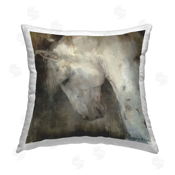 stupell industries Marilyn Hageman | Rustic Horse Portrait Printed Throw Pillow