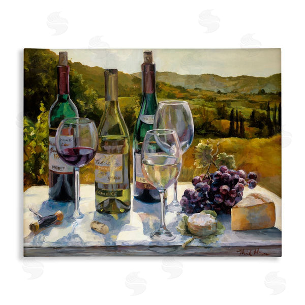 stupell industries Marilyn Hageman | Wine and Cheese Vineyard Wall Art