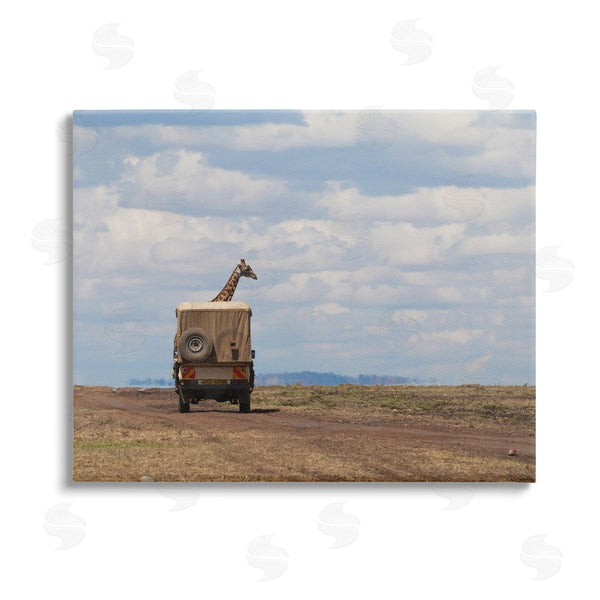 stupell industries Marilyn Parver | Giraffe in Safari Vehicle Wall Art
