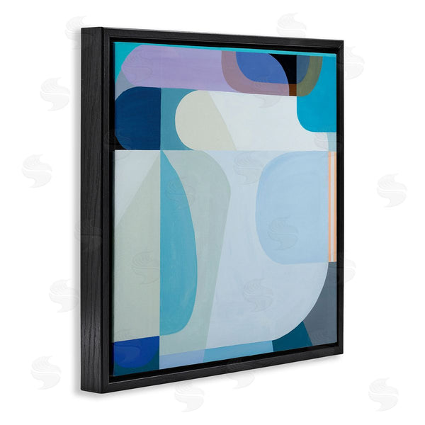 Stupell Industries Marion Griese | Abstract Blocked Shapes Soft Blue Beige Purple Wall Art