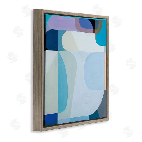 Stupell Industries Marion Griese | Abstract Blocked Shapes Soft Blue Beige Purple Wall Art