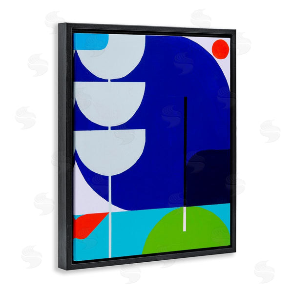 Stupell Industries Marion Griese | Blue Contemporary Shapes