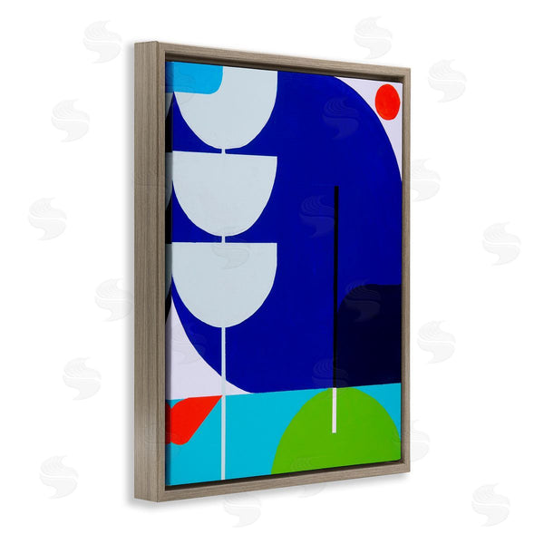 Stupell Industries Marion Griese | Blue Contemporary Shapes