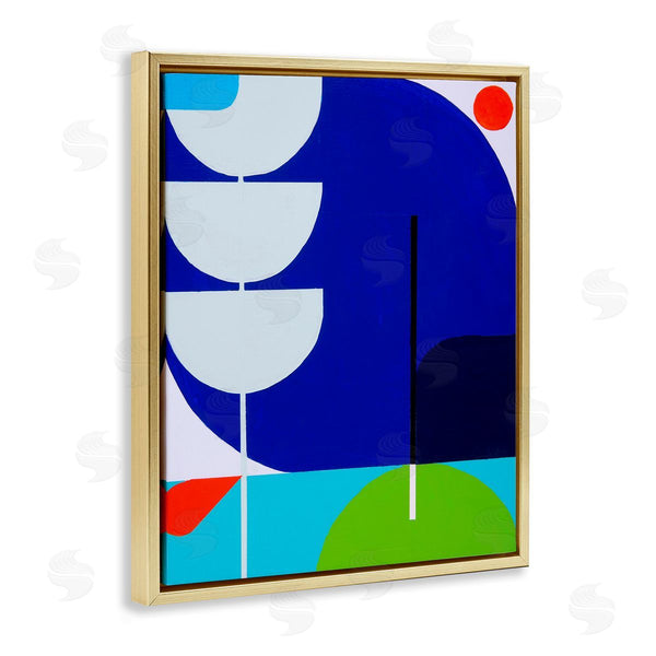 Stupell Industries Marion Griese | Blue Contemporary Shapes