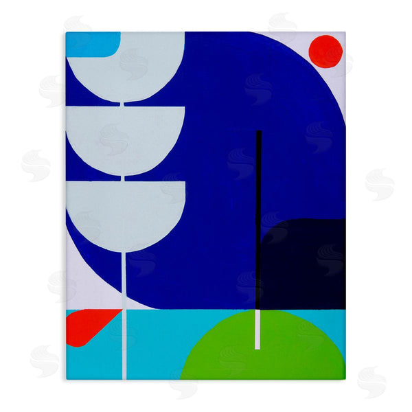 stupell industries Marion Griese | Blue Contemporary Shapes