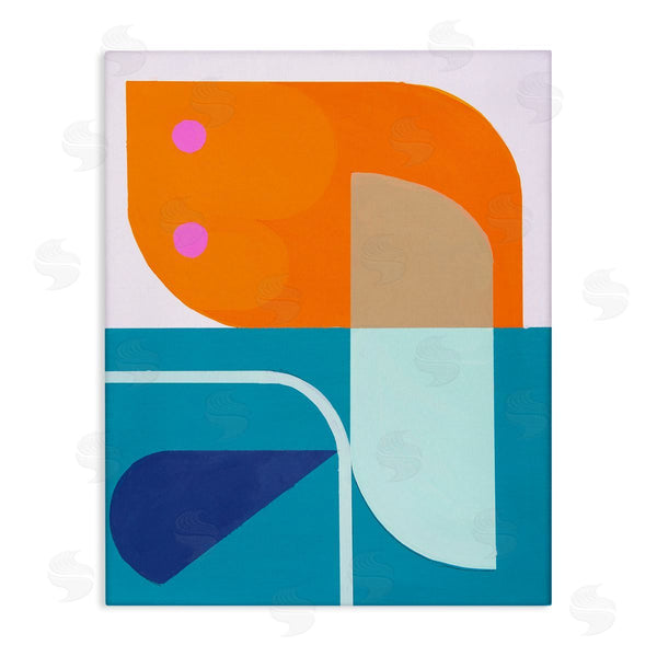 stupell industries Marion Griese | Orange & Blue Contemporary