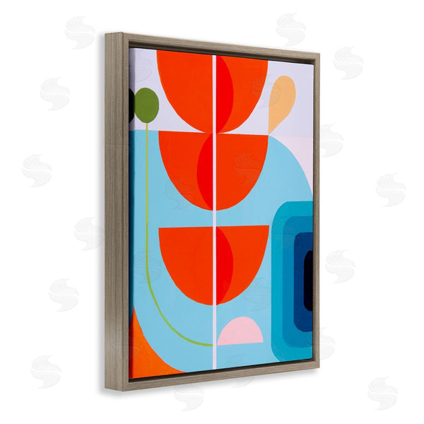 Stupell Industries Marion Griese | Red & Blue Modern Shapes